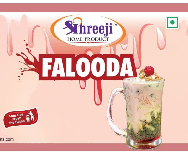 Shreeji Falooda Syrup Mix with Milk for Making Juice 750 ml Syrup Shreeji