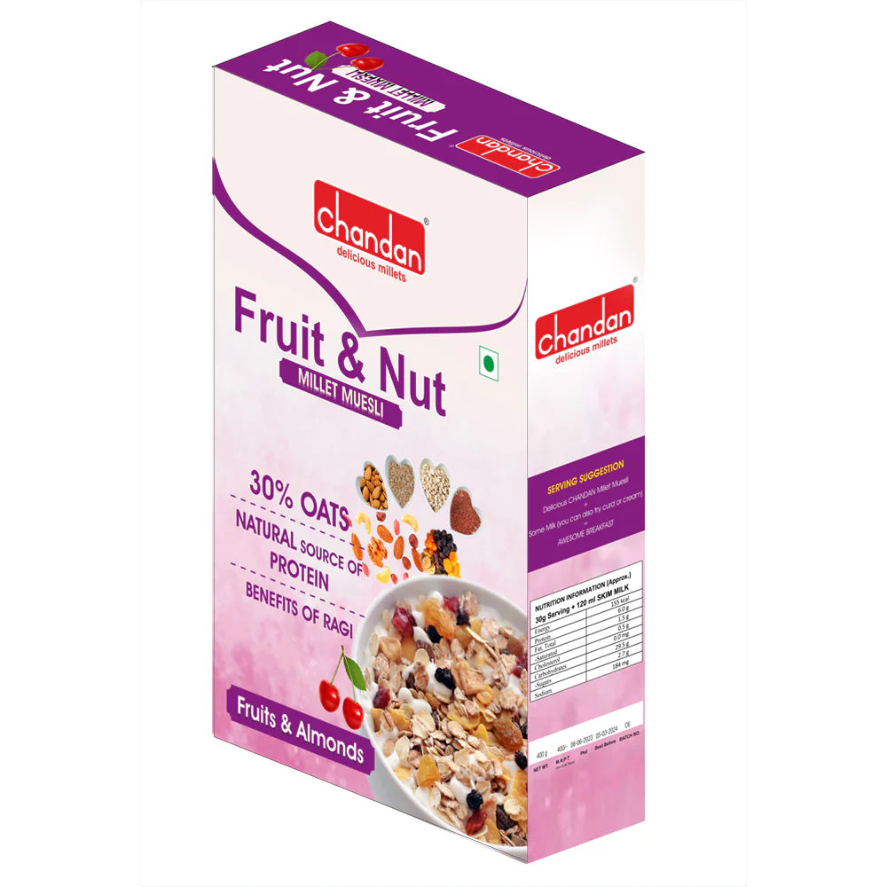 Chandan Mouth Freshner Delicious Millets Fruit & Nut Museli 400gm Millet Chandan