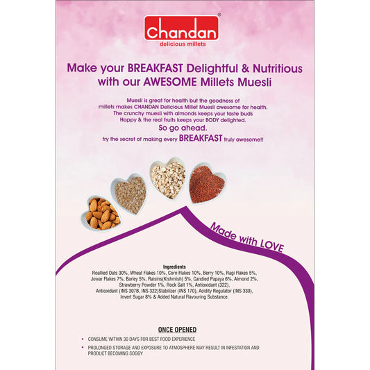 Chandan Mouth Freshner Delicious Millets Fruit & Nut Museli 400gm Millet Chandan