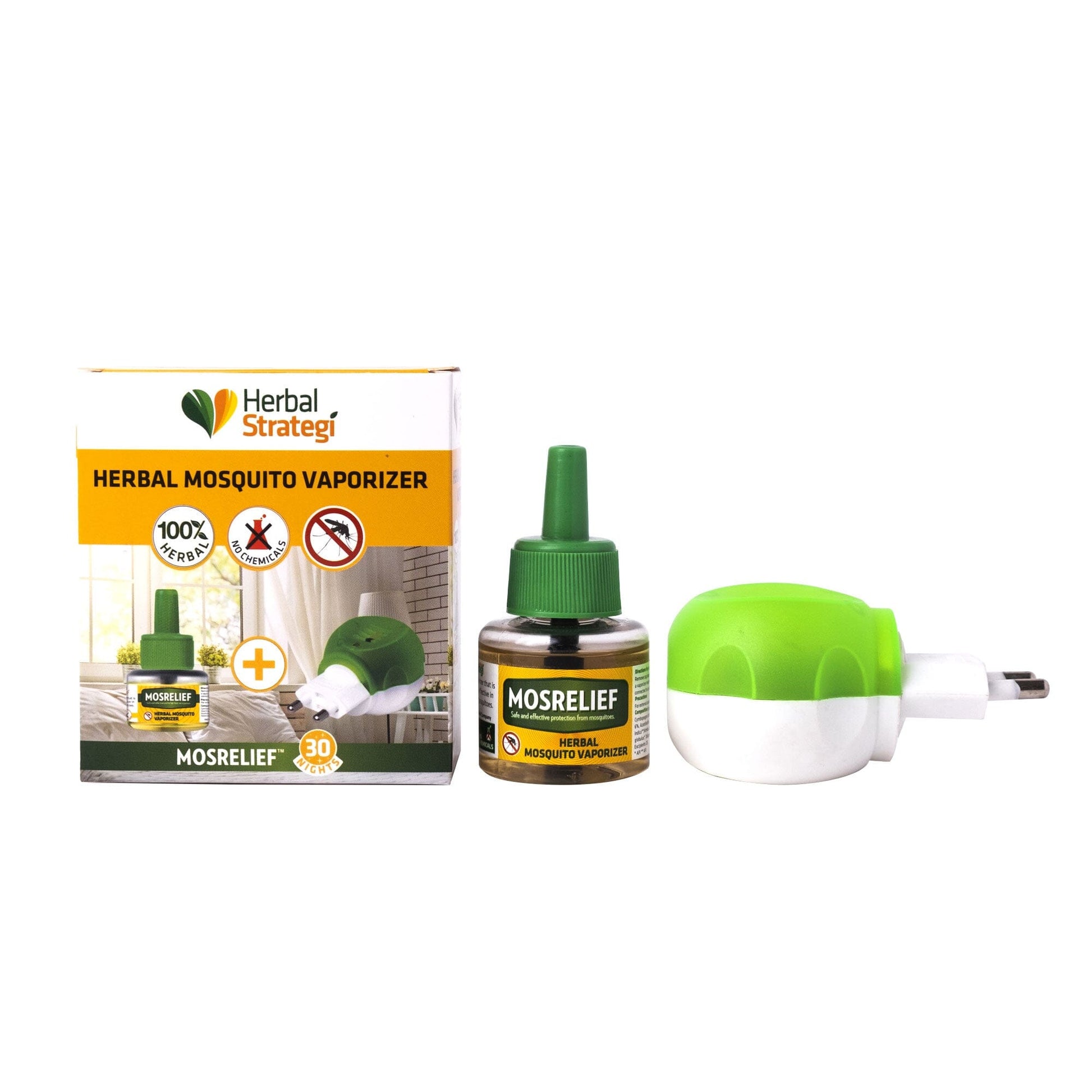 Herbal Strategi Mosquito Repellent Vaporizer 40 ML with Machine Vaporizers Herbal Strategi