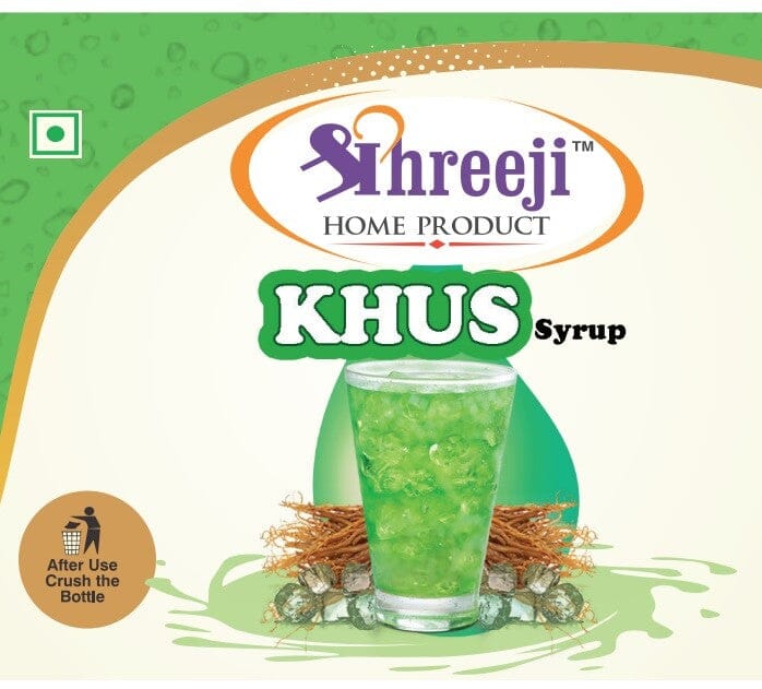 Shreeji Khus Syrup Mix with Water / Soda / Milk for Making Juice 750 ml Syrup Shreeji