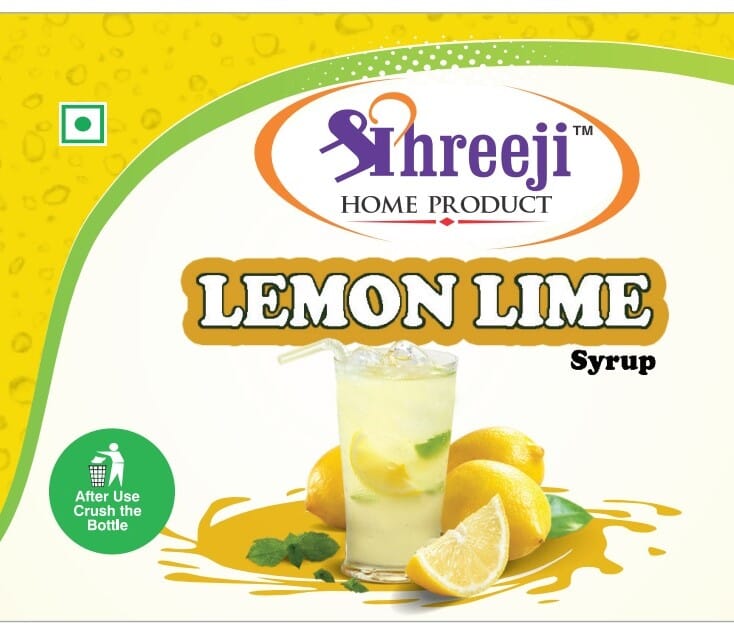 Shreeji Lemon Lime Syrup Mix with Water / Soda for Making Juice 750 ml Syrup Shreeji