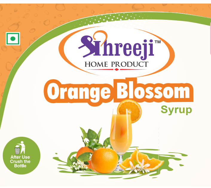 Shreeji Orange Blossm Syrup Mix With Milk For Making Milkshake 750 ml Syrup Shreeji