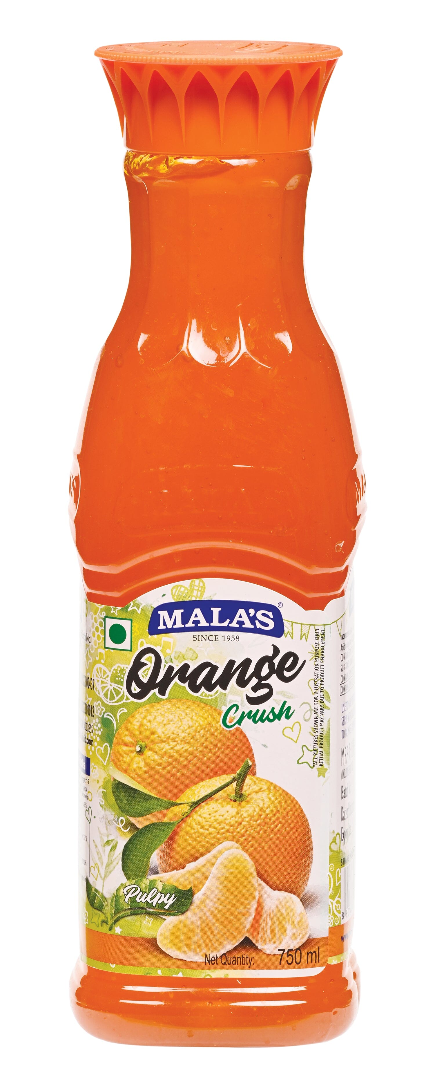 Mala's Orange Crush 750ML Crush Mala's
