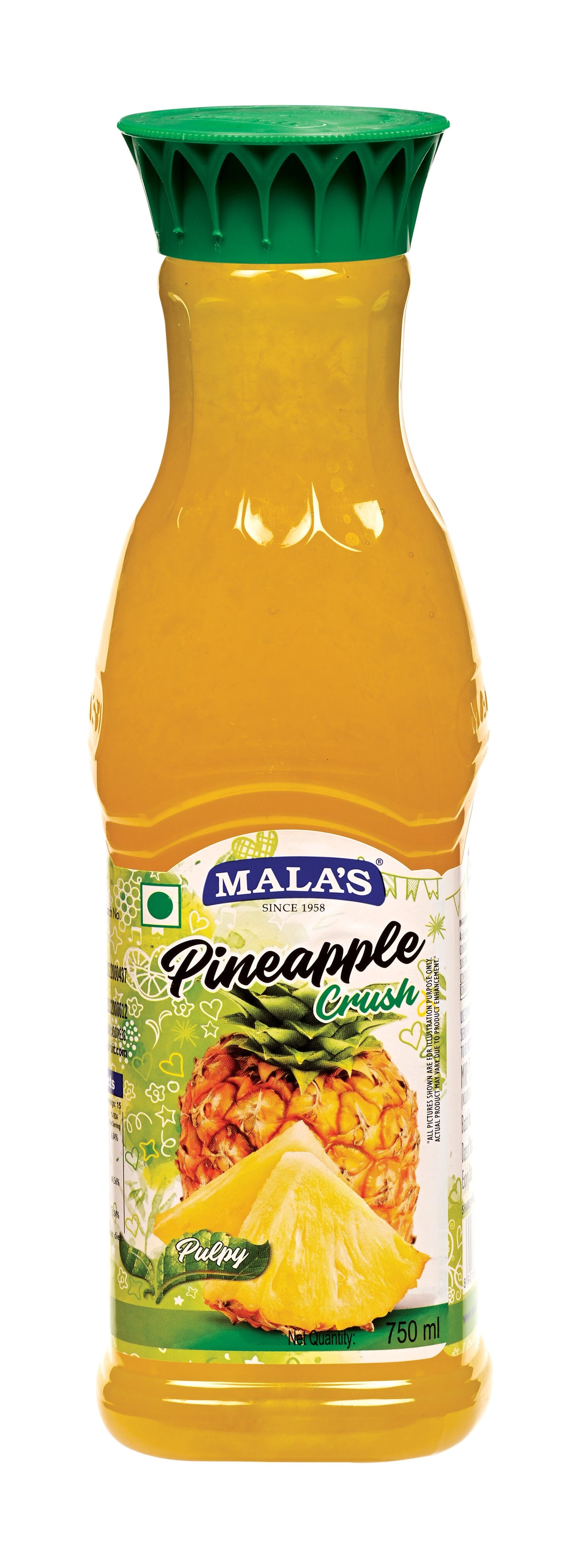 Mala's Pineapple Crush 750 ML Pet Bottle Crush Mala's