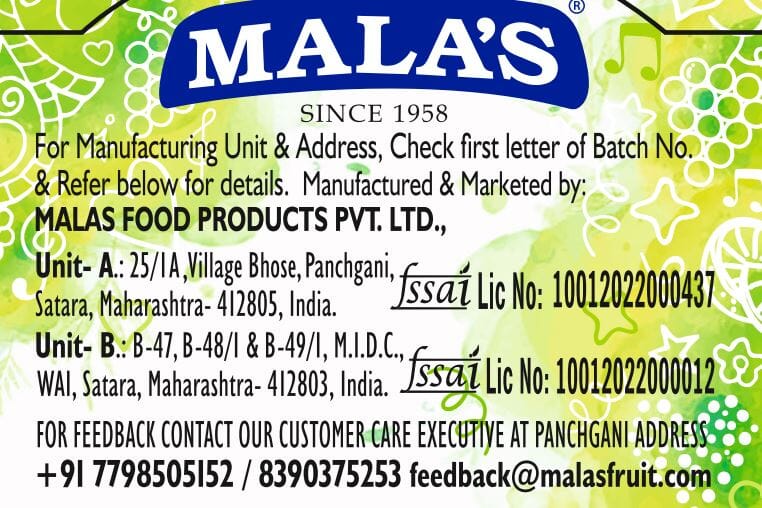 Mala's Pineapple Crush 750 ML Pet Bottle Crush Mala's