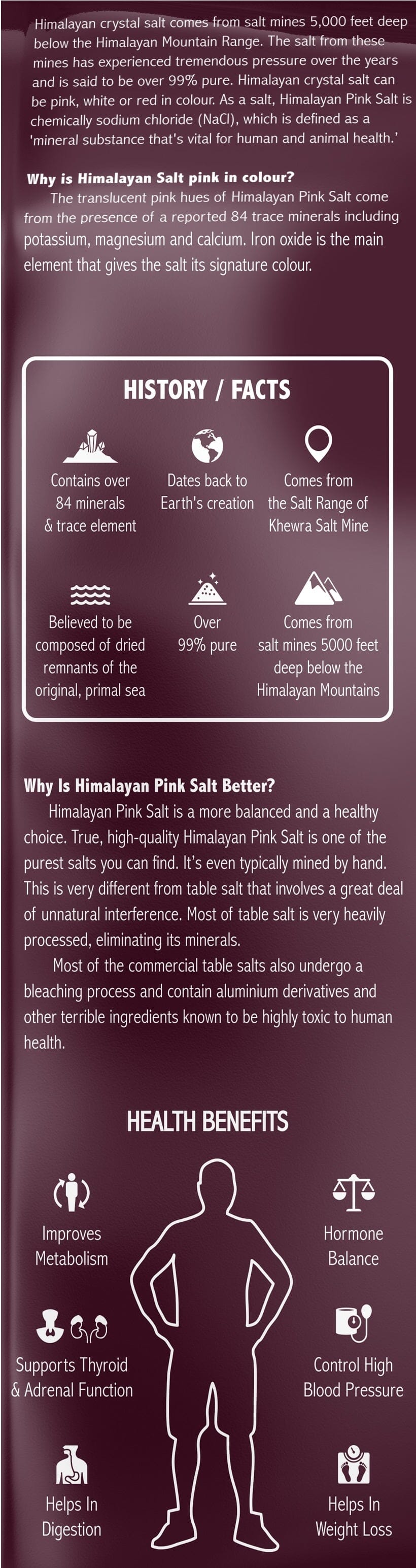 Deccan Organic Himalayan Pink Salt Pouch 1000 gram Better Home Deccan Organic