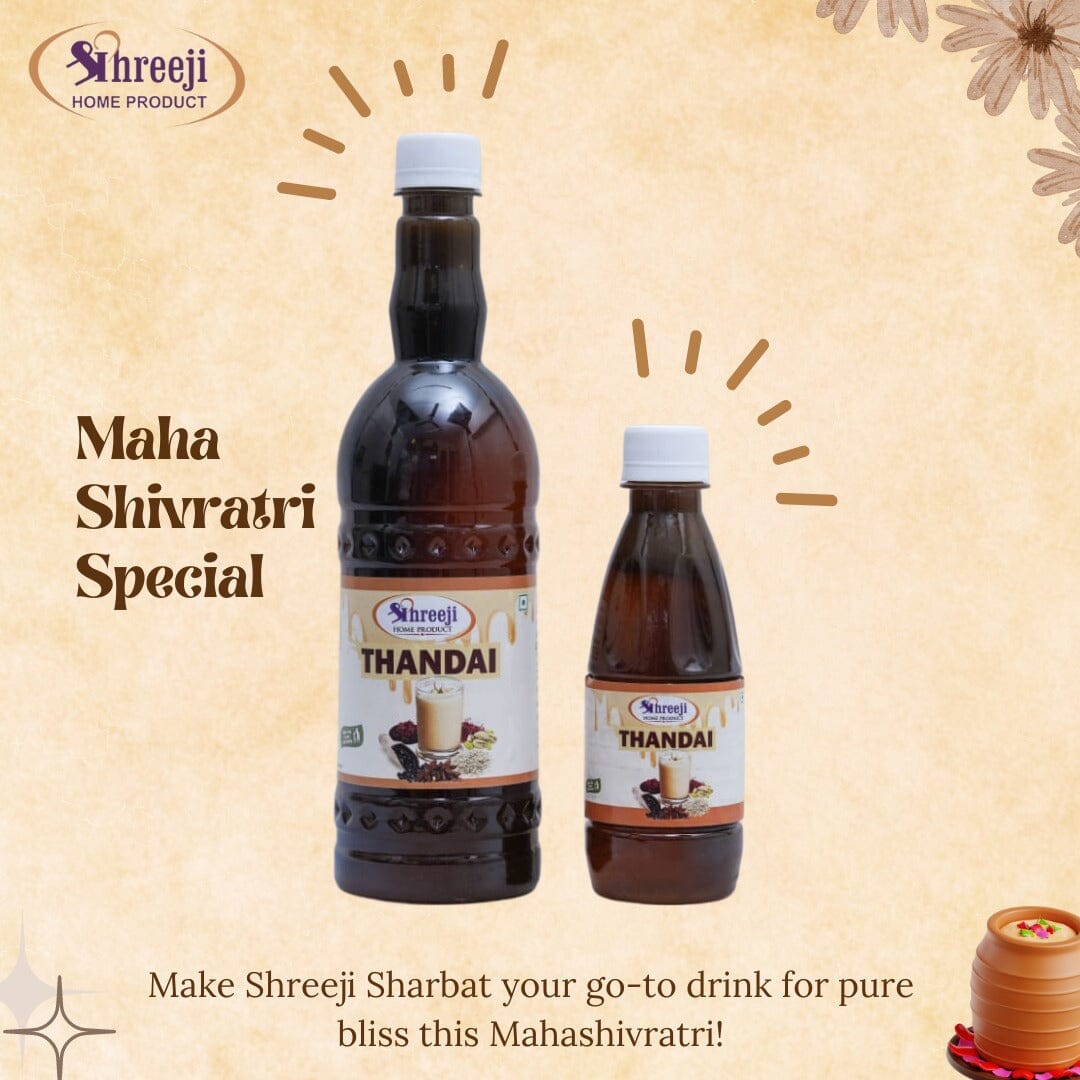 Shreeji Thandai Syrup Mix With Milk For Making Milkshake 750 ml Syrup Shreeji