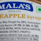 Malas Pineapple Syrup 750ml Pet Bottle SYRUP 750ml Mala's