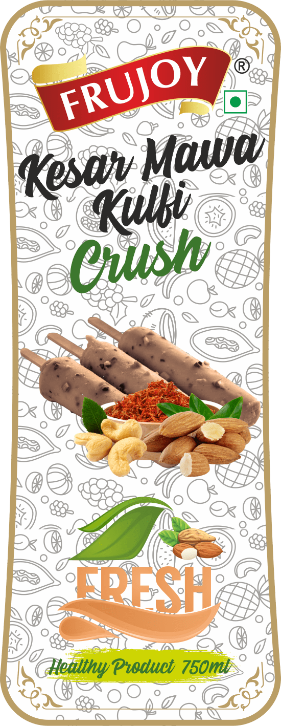Frujoy Kesar Mawa Kulfi Crush 750ml | For Fruit Mocktail | Cocktail | Cake | Baking Essentials | Juices | Beverages Crush Frujoy