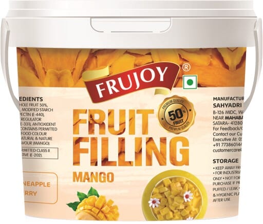 Frujoy Mango Filling 1kg | For Cake | Dessert | Custard | Pastry | Muffins | Baking Essentials Crush Frujoy