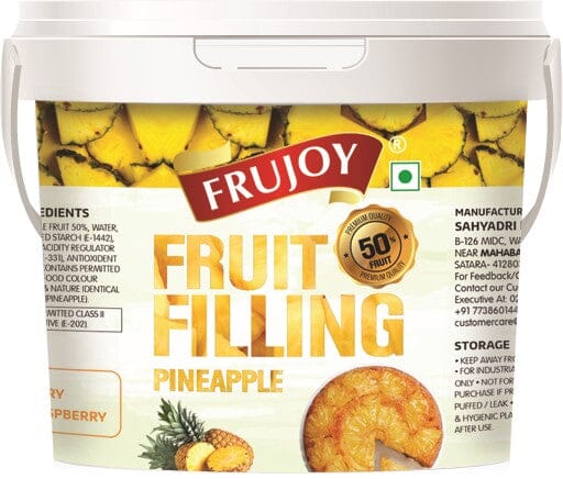 Frujoy Pineapple Filling 1kg | For Cake | Dessert | Custard | Pastry | Muffins | Baking Essentials Crush Frujoy