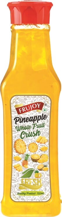 Frujoy Whole Pineapple Crush 750ml | High Fruit | For Fruit Mocktail | Cocktail | Milk Shake| Falooda | Baking Essentials Crush Frujoy