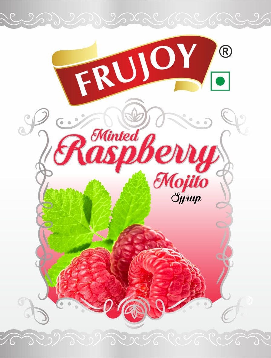 Frujoy Minted Raspberry Mint Mojito Syrup 750ml | For Drinks Juices | Fruit Mocktail | Cocktail | Sharbat | Baking Essentials | Beverages Crush Frujoy