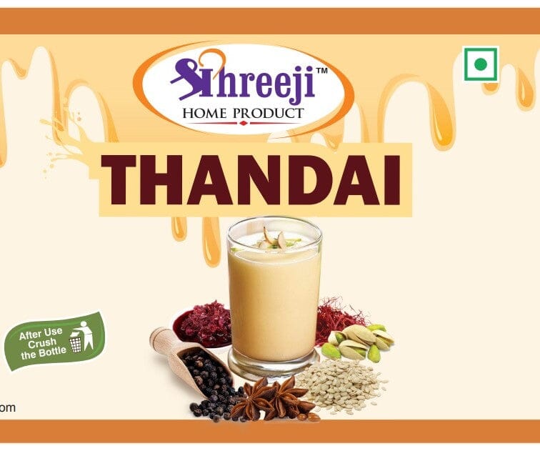 Shreeji Thandai Syrup Mix With Milk For Making Milkshake 750 ml Syrup Shreeji