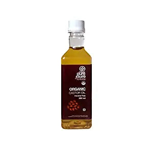 Pure & Sure Organic Castor Oil 500ml | Hexane Free Castor Oil | Castor Oil Cold Pressed Edible oil Pure & Sure