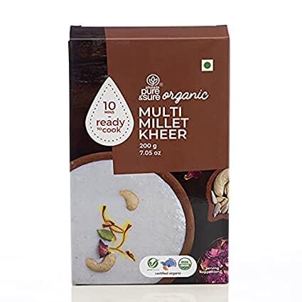Pure & Sure Organic Multi Millet Kheer | Ready To Cook Multi Millet Mix | Barnyard Millet Rice | 200 gms. Instant Food Pure & Sure