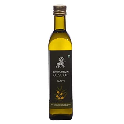Pure & Sure Organic Olive Oil | Pure Olive Oil for Cooking | Olive Oil Organic Extra Virgin Cold Pressed, 500ml