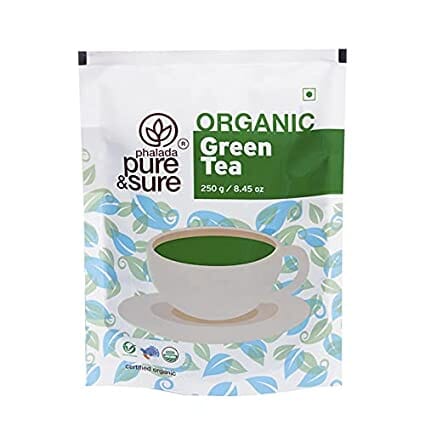 Pure & Sure Organic Green Tea | Nutrient Rich Weight Loss Tea | Green Tea Powder, Non-GMO, No Food Preservatives, Natural Immunity Boosting Organic Tea Powder | 250gm. Green Tea Pure & Sure