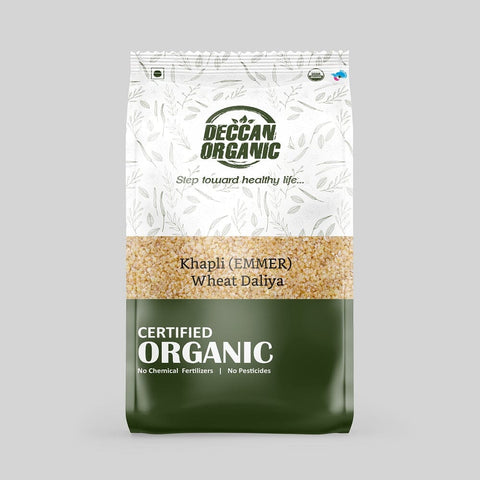 Deccan Organic KHAPLI (EMMER) WHEAT DALIYA 500 gm Pouch