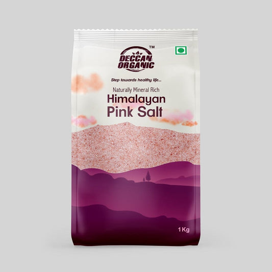 Deccan Organic Himalayan Pink Salt Pouch 1000 gram Better Home Deccan Organic