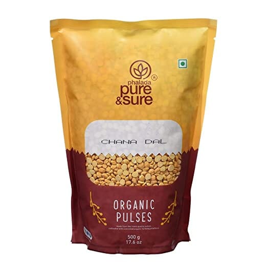 Pure & Sure Organic Chana Dal, 500g Dal Pure & Sure