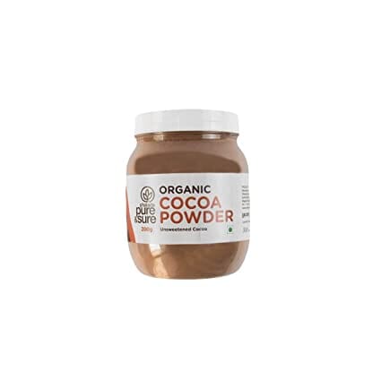 Pure and Sure Organic Cocoa Powder | Natural Unsweetened Cocoa Powder | Dark Cocoa Powder for Cake | 200 gm. Sweetner Pure & Sure