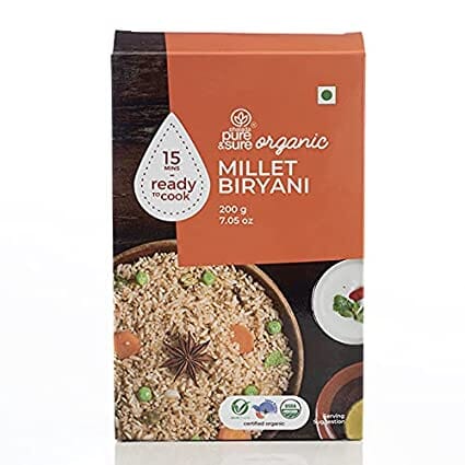 Pure & Sure Organic Millet Biryani Mix | Ready to Cook Biryani | 200 gms. Instant Food Pure & Sure