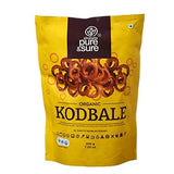 Pure & Sure Organic Kodubale | South Indian Snacks | Healthy & Delicious Rice Kodubale Snack | Pack Of 1, 200g Snacks Pure & Sure
