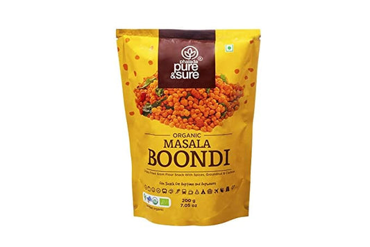 Phalada Pure & Sure Organic Masala Boondi | Organic Snacks | Pure & Sure Thyme Masala Boondi for Raita | 200gms.