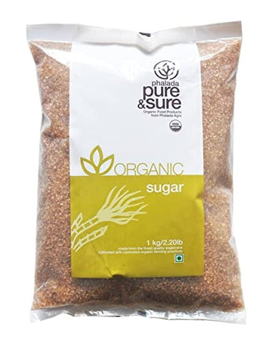 Pure & Sure Organic Brown Sugar | Natural Brown Sugar, Healthy & Wholesome | Powdered Brown Sugar for Baking, Tea, & Coffee, 1kg.