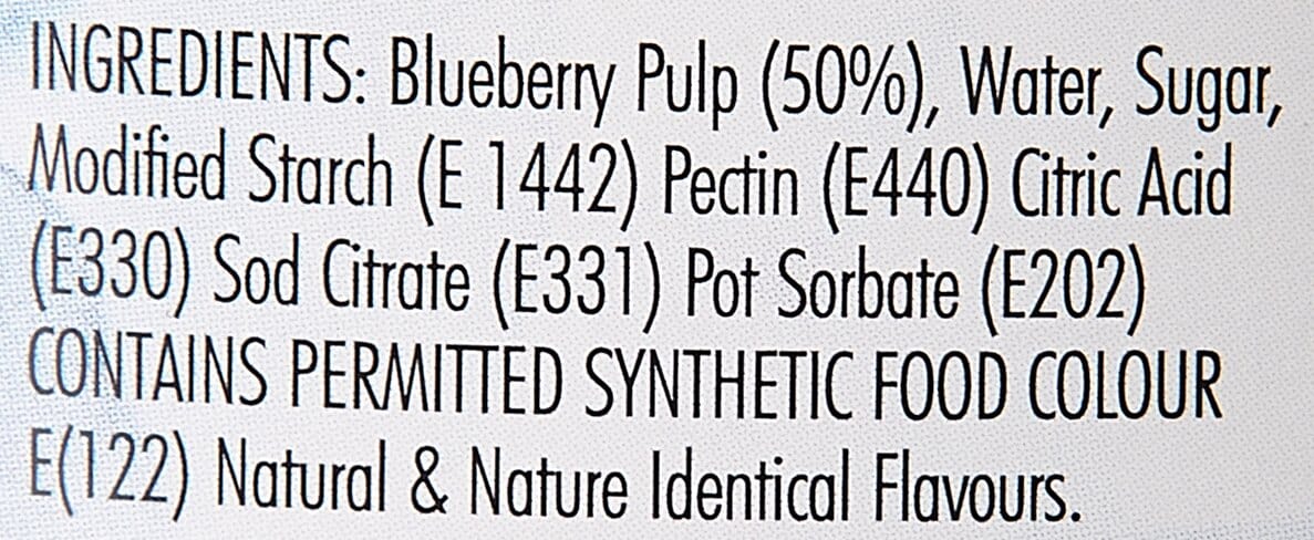 Mala's Blue Berry Fillings for Pie , Pastry & Cake 1 Kg Pet Tub FILLINGS Mala's