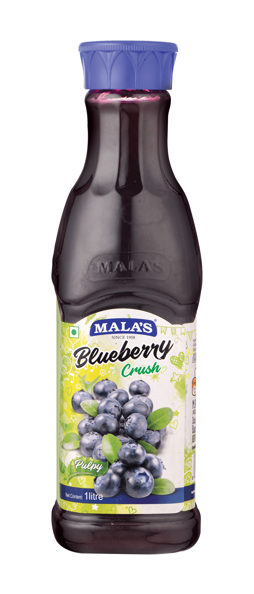 Mala's Blue Berry Crush 750 ML Pet Bottle Crush Mala's