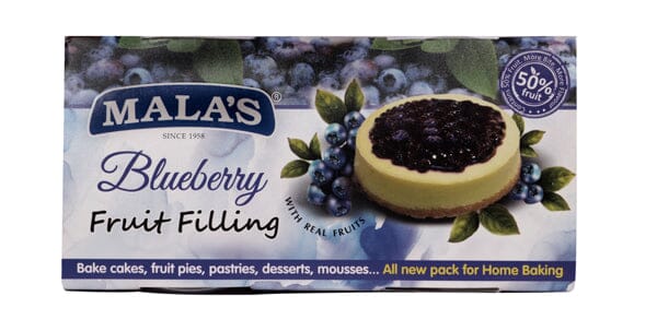 Mala's Blue Berry Fillings for Pie , Pastry & Cake 1 Kg Pet Tub FILLINGS Mala's