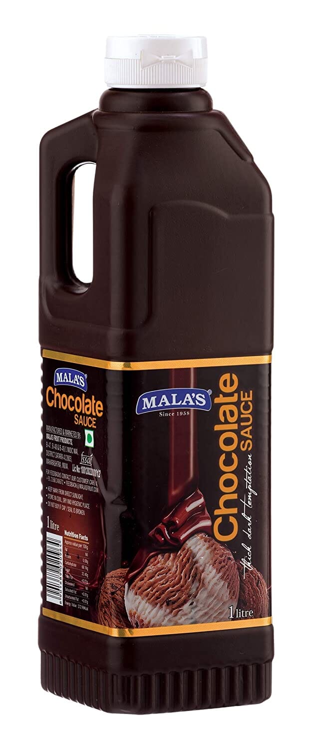 Malas Chocolate Sauce 1ltr Pet Bottle CHOC SAUCE Mala's