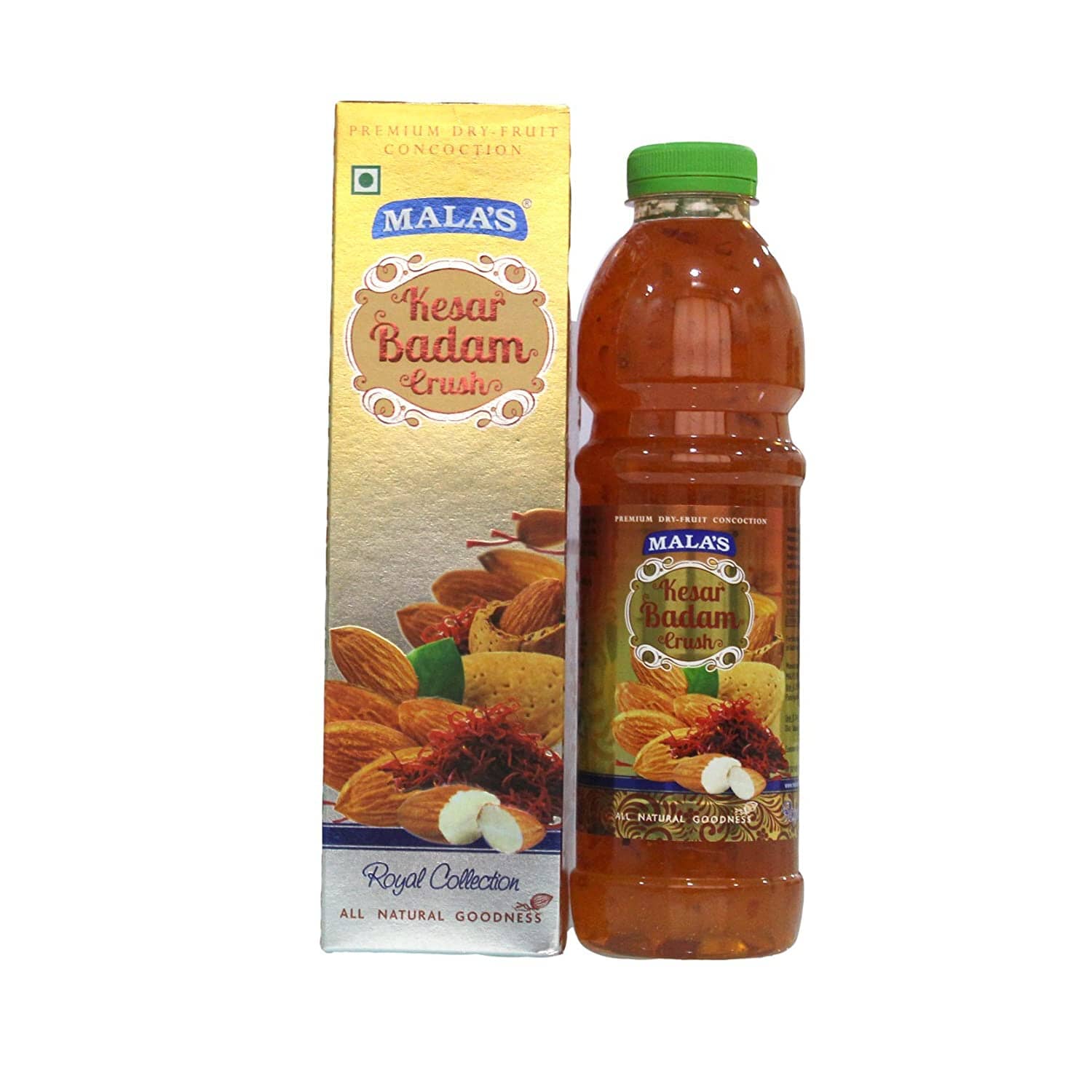 Malas Kesar Baddam Crush 750ml Pet Bottle Royal Mala's