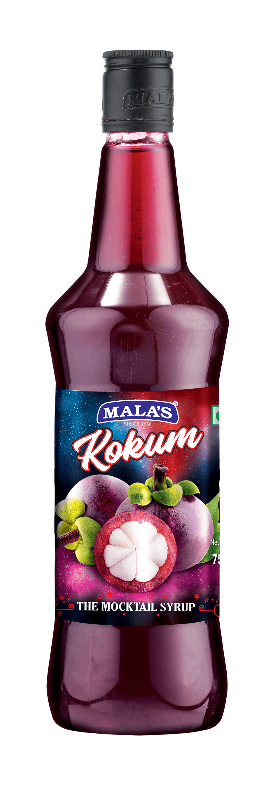 Mala's Kokum Cordial Syrup 750 ml for Mocktail & Cocktail MOCKTAIL Mala's