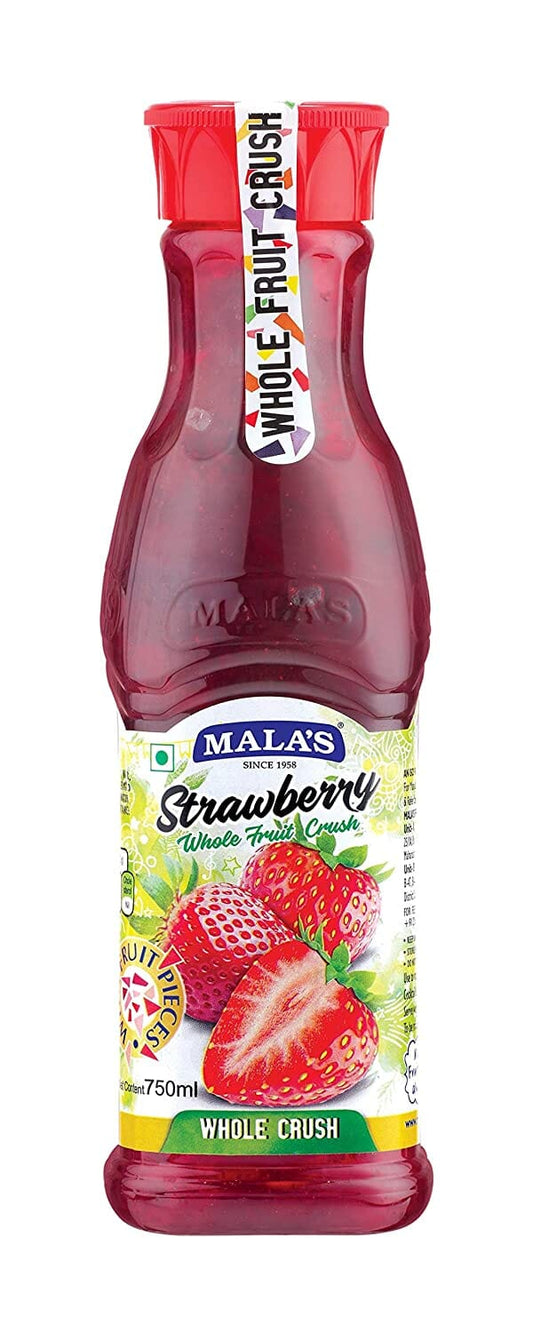 Malas Strawberry Whole Crush 750ml Pet Bottle CRUSH Mala's