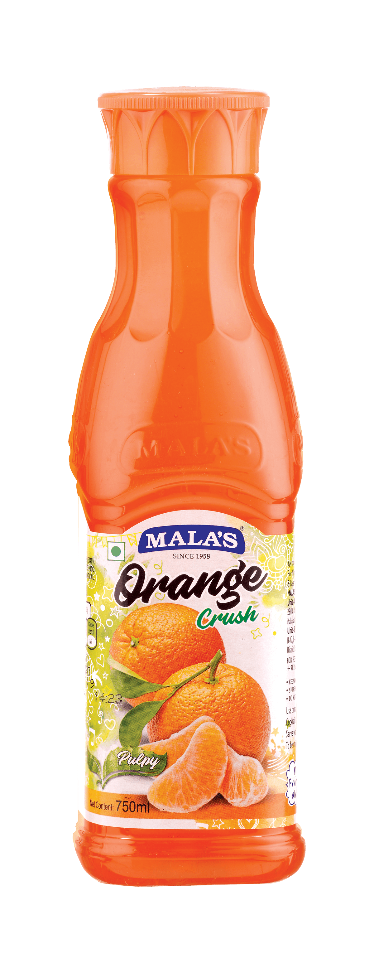 Mala's Orange Crush 750ML Crush Mala's