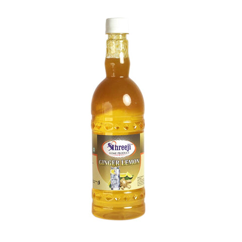Shreeji Ginger Lemon Syrup Mix with Water for Making Juice 750 ml