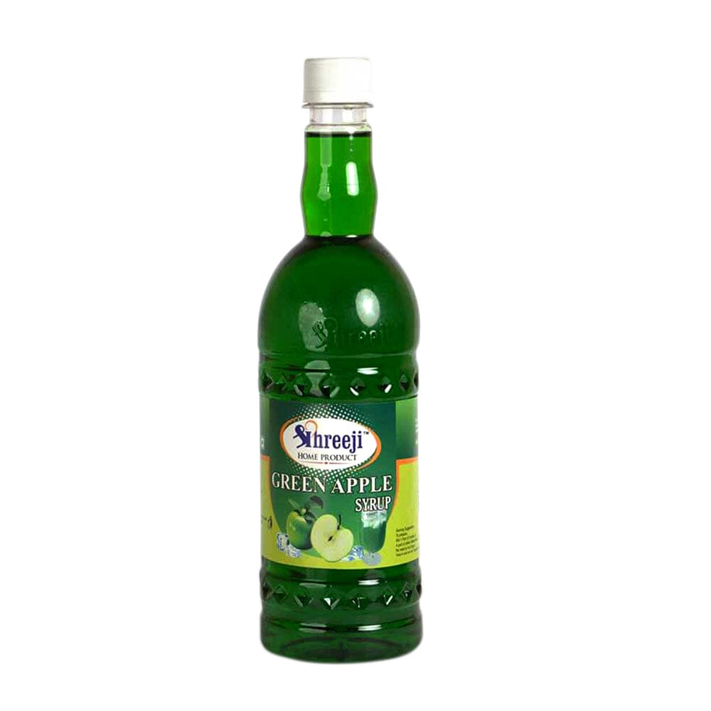 Shreeji Green Apple Syrup Mix With Water For Making Juice 750 ml Syrup Shreeji